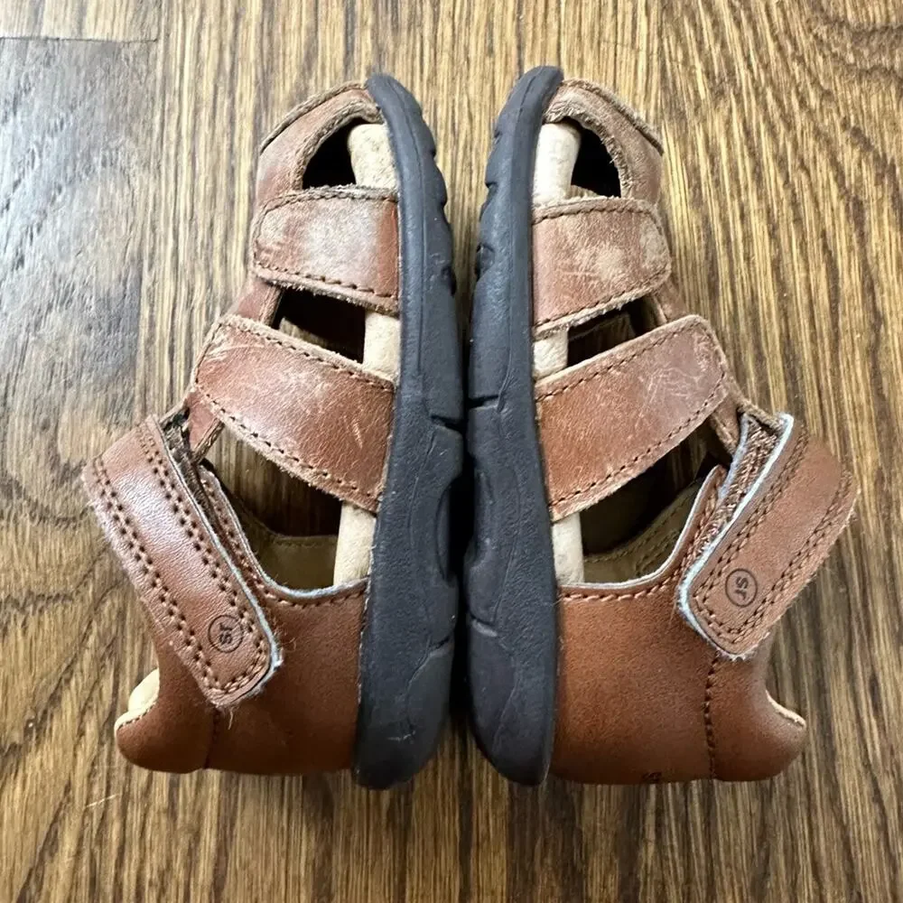 Stride Rite Archie brown leather sandals, toddler size 4